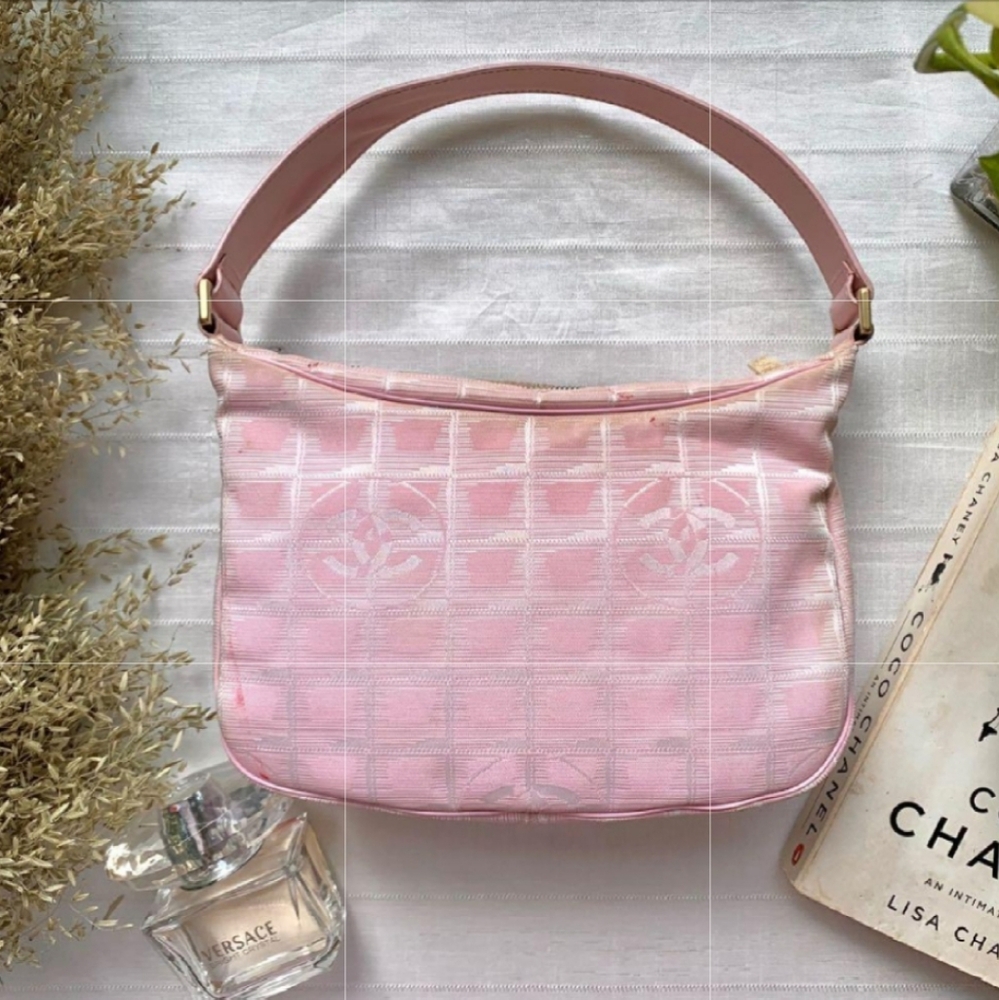 SOLD Chanel Pink Travel Line Hobo
